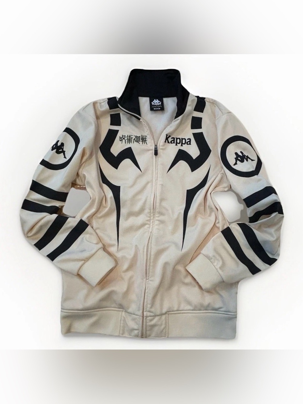 Kappa Track Jacket Kaisen Jujitsu Size Medium Cream Off White Colored Rare